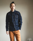 Iron Heart IHSH-33-IND - 12oz Selvedge Denim Western Shirt - Indigo