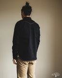 Iron Heart IHSH-33-OD - 12oz Selvedge Denim Western Shirt - Indigo Overdyed Black