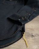 Iron Heart IHSH-33-OD - 12oz Selvedge Denim Western Shirt - Indigo Overdyed Black