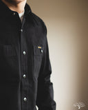 Iron Heart IHSH-338-BLK - 12oz Black Selvedge Denim Work Shirt