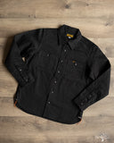 Iron Heart IHSH-338-BLK - 12oz Black Selvedge Denim Work Shirt
