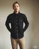 Iron Heart IHSH-362-BLK - 16oz Non-Selvedge Denim CPO Shirt - Superblack (Fades to Grey)