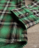 Iron Heart IHSH-405-GRN - Ultra Heavy Flannel Check Western Shirt - Green