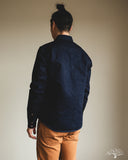 Iron Heart IHSH-409-IB - 19oz Selvedge Denim CPO Shirt - Indigo/Black