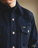 Iron Heart IHSH-409-IB - 19oz Selvedge Denim CPO Shirt - Indigo/Black