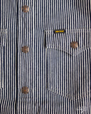Iron Heart IHSH-421-IND - 12oz Hickory Stripe CPO Shirt - Indigo