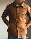 Iron Heart IHSH-422-BRN - 17oz Cotton Duck CPO Shirt - Brown