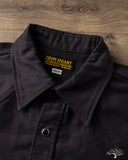 Iron Heart IHSH-426-BLK - 12oz Military Moleskin Western Shirt - Black