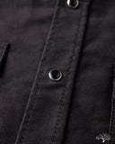 Iron Heart IHSH-426-BLK - 12oz Military Moleskin Western Shirt - Black