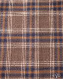 Iron Heart IHSH-430-BRN - Slubby Heavy Flannel Check Work Overshirt - Brown
