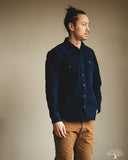 Iron Heart IHSH-438-IND - 7.5oz Selvedge Corduroy Western Shirt - Indigo