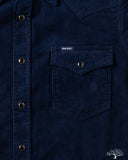 Iron Heart IHSH-438-IND - 7.5oz Selvedge Corduroy Western Shirt - Indigo