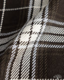 Iron Heart IHSH-441-BLK - 9oz Selvedge Flannel Check Work Shirt - Black