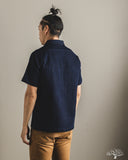 Iron Heart IHSH-445-IND - 10oz Dobby Cloth Short Sleeve Mechanic Shirt - Indigo