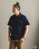 Iron Heart IHSH-445-IND - 10oz Dobby Cloth Short Sleeve Mechanic Shirt - Indigo