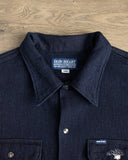 Iron Heart IHSH-445-IND - 10oz Dobby Cloth Short Sleeve Mechanic Shirt - Indigo