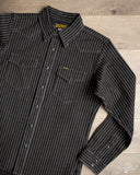 Iron Haert IHSH-62-BLK - Wabash Western Shirt - Black