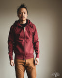 Iron Heart IHSW-10-BUR - Ultra Heavyweight Loopwheel Zip Up Hoody - Burgundy