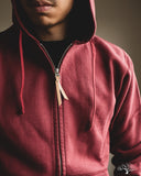 Iron Heart IHSW-10-BUR - Ultra Heavyweight Loopwheel Zip Up Hoody - Burgundy