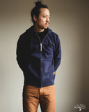 Iron Heart IHSW-10-NAV - Ultra Heavyweight Loopwheel Zip Up Hoody - Navy