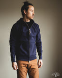 Iron Heart IHSW-10-NAV - Ultra Heavyweight Loopwheel Zip Up Hoody - Navy