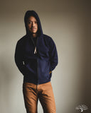 Iron Heart IHSW-10-NAV - Ultra Heavyweight Loopwheel Zip Up Hoody - Navy