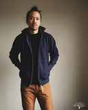 Iron Heart IHSW-10-NAV - Ultra Heavyweight Loopwheel Zip Up Hoody - Navy