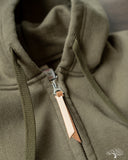 Iron Heart IHSW-10-OLV - Ultra Heavyweight Loopwheel Zip Up Hoody - Olive