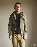 Iron Heart IHSW-10-OLV - Ultra Heavyweight Loopwheel Zip Up Hoody - Olive