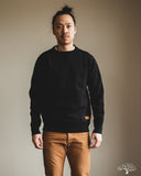 Iron Heart IHSW-69L-BLK - 14oz Ultra Heavyweight Loopwheel Cotton Crew Neck Sweat - Black