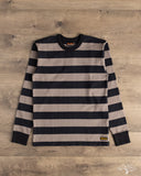 Iron Heart IHTB-01-GRY-BLK - 11oz Cotton Knit Long-Sleeve Sweater - Grey/Black