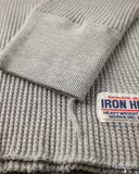 Iron Heart IHTL-1213-GRY - Waffle Knit Long Sleeve Thermal Henley - Grey