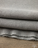 Iron Heart IHTL-1213-GRY - Waffle Knit Long Sleeve Thermal Henley - Grey