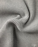 Iron Heart IHTL-1213-GRY - Waffle Knit Long Sleeve Thermal Henley - Grey