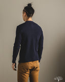 Iron Heart IHTL-1213-NAV - Waffle Knit Long Sleeve Thermal Henley - Navy