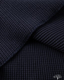 Iron Heart IHTL-1213-NAV - Waffle Knit Long Sleeve Thermal Henley - Navy
