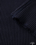 Iron Heart IHTL-1213-NAV - Waffle Knit Long Sleeve Thermal Henley - Navy