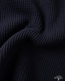 Iron Heart IHTL-1213-NAV - Waffle Knit Long Sleeve Thermal Henley - Navy