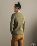 Iron Heart IHTL-1213-OLV - Waffle Knit Long Sleeve Thermal Henley - Olive