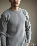 Iron Heart IHTL-1301-GRY - Waffle Knit Long Sleeve Crew Neck Thermal - Grey