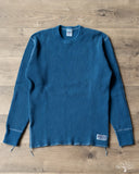 Iron Heart IHTL-1301-IND - Waffle Knit Long Sleeve Crew Neck Thermal - Indigo