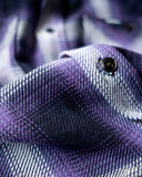 Iron Heart for Withered Fig IHWF-001-PUR - 9oz Selvedge Ombré Check Work Shirt - Purple