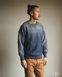 Maru Sankaku Peke - Garment Dyed Sweatshirt - Navy