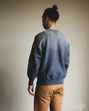 Maru Sankaku Peke - Garment Dyed Sweatshirt - Navy