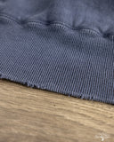 Maru Sankaku Peke - Garment Dyed Sweatshirt - Navy