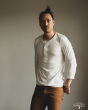 Merz b. Schwanen 101 Vintage 3/4 Sleeve Henley - Nature