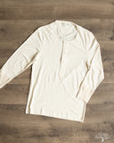Merz b. Schwanen 101 Vintage 3/4 Sleeve Henley - Nature