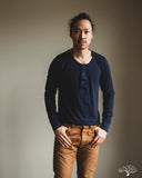 Merz b. Schwanen 102 Vintage Henley - Ink Blue