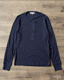 Merz b. Schwanen 102 Vintage Henley - Ink Blue