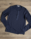 Merz b. Schwanen 102 Vintage Henley - Ink Blue